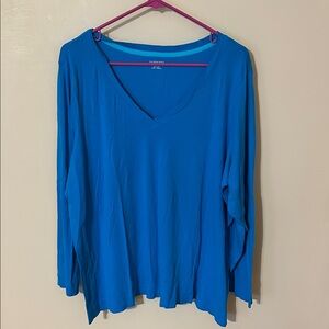 Lands' End blue long sleeve shirt size 3X